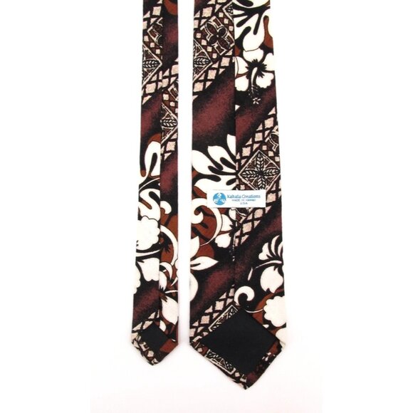 Vintage Hawaiian Wide Tie Lot Kahala Creations Prince Kuhio Floral Hawaii Made - Picture 6 of 13